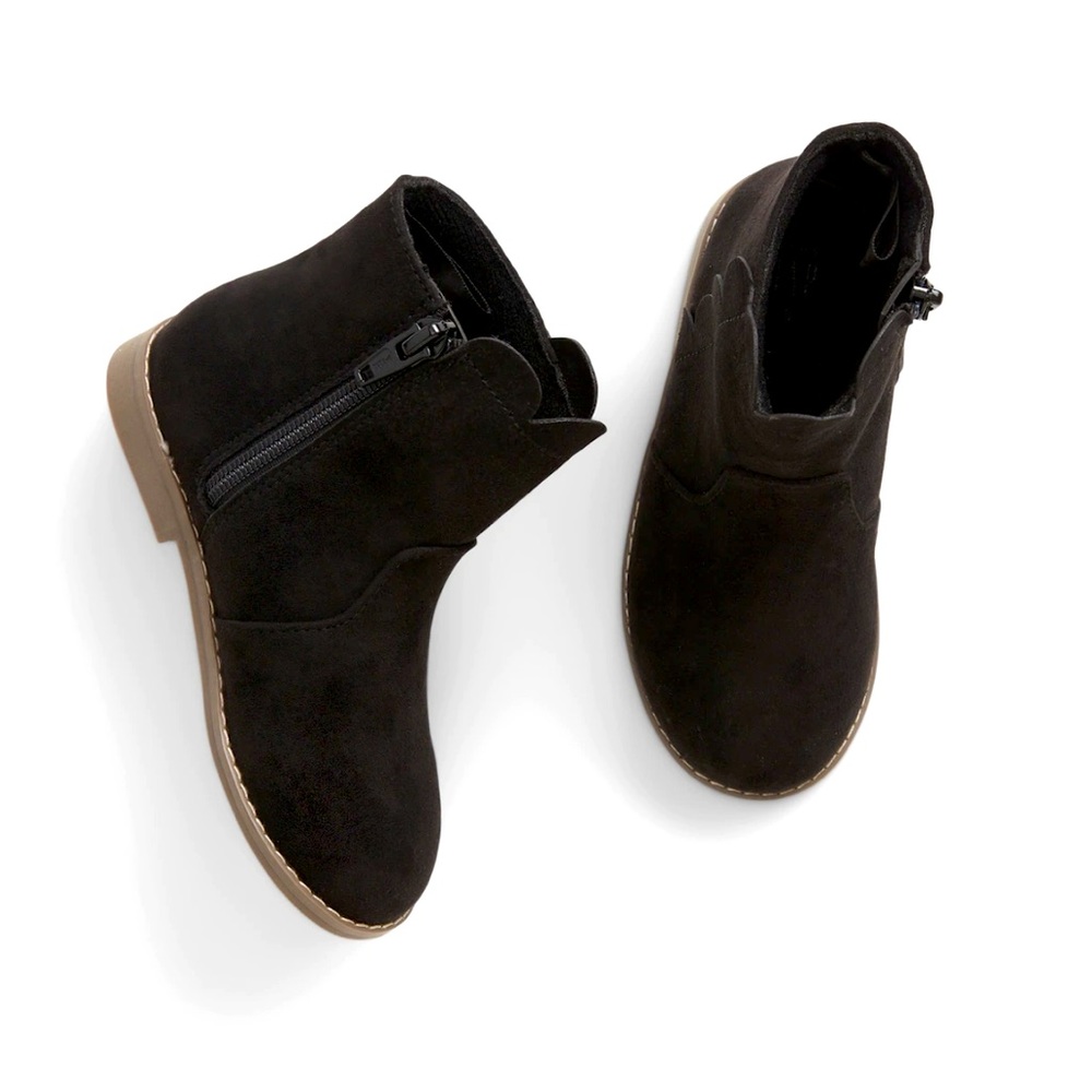 GAP Toddler Kids Black Suede Ankle Boots Booties | Size 6
